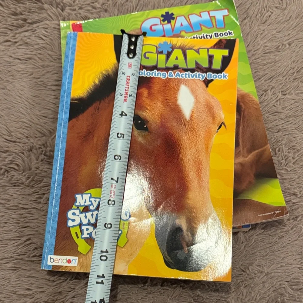Set of 3 Giant Coloring & Activity Book Set - Pony Horse, Kitten, Puppies